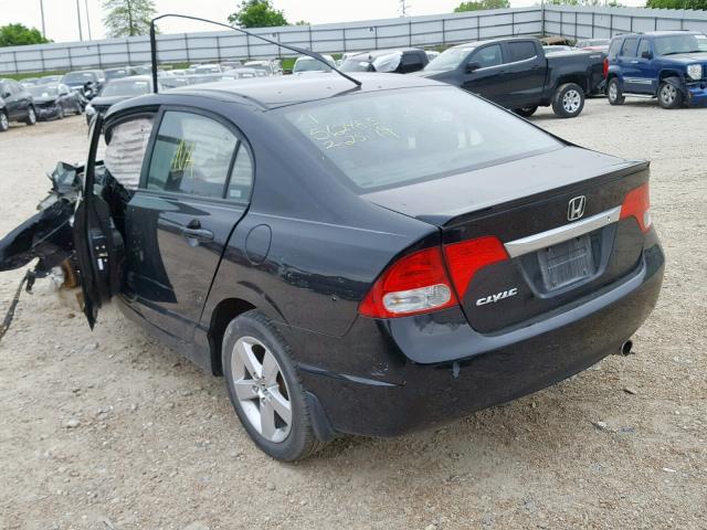 19XFA16659E007765 - 2009 HONDA CIVIC LX-S BLACK photo 3