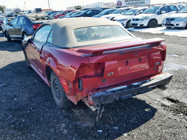 1FAFP45X13F314962 - 2003 FORD MUSTANG GT RED photo 3