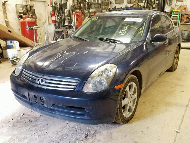 JNKCV51FX4M718067 - 2004 INFINITI G35 BLUE photo 2