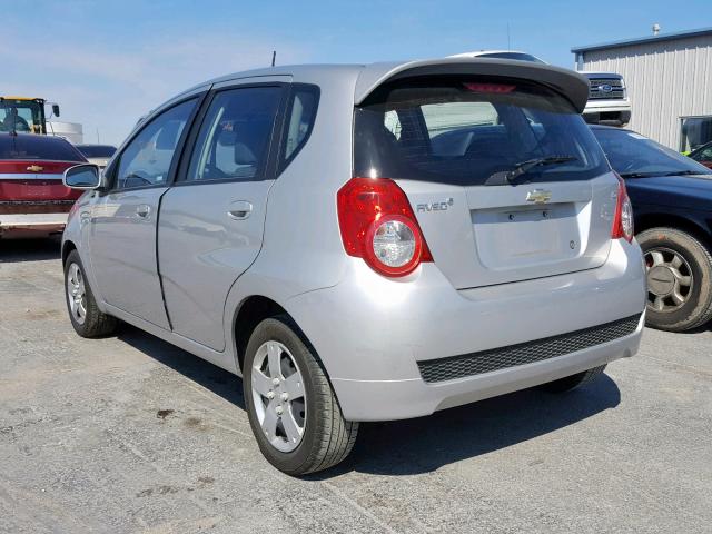 KL1TD66E69B612901 - 2009 CHEVROLET AVEO LS SILVER photo 3