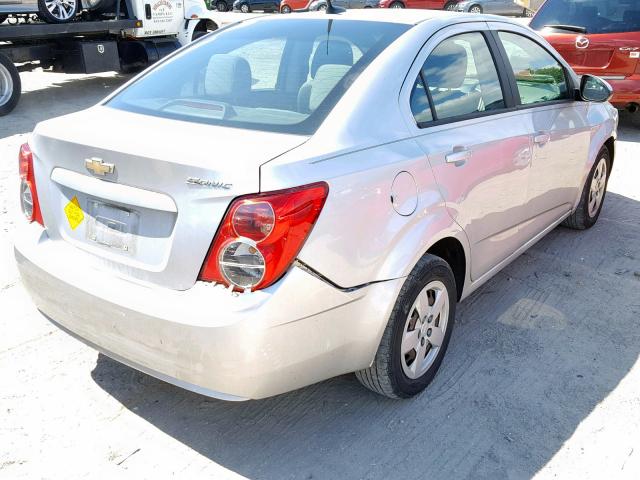1G1JA5SH5E4228750 - 2014 CHEVROLET SONIC LS SILVER photo 4