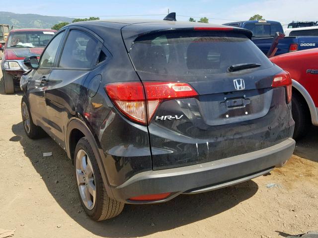 3CZRU5H54HG704082 - 2017 HONDA HR-V EX BLACK photo 3