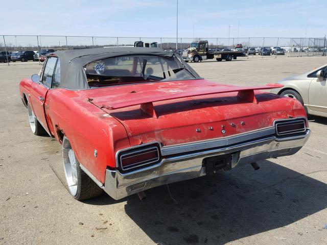 444677H194268 - 1967 BUICK GS 400 RED photo 3