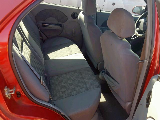 KL1TD52615B447083 - 2005 CHEVROLET AVEO BASE წითელი ფოტო 6