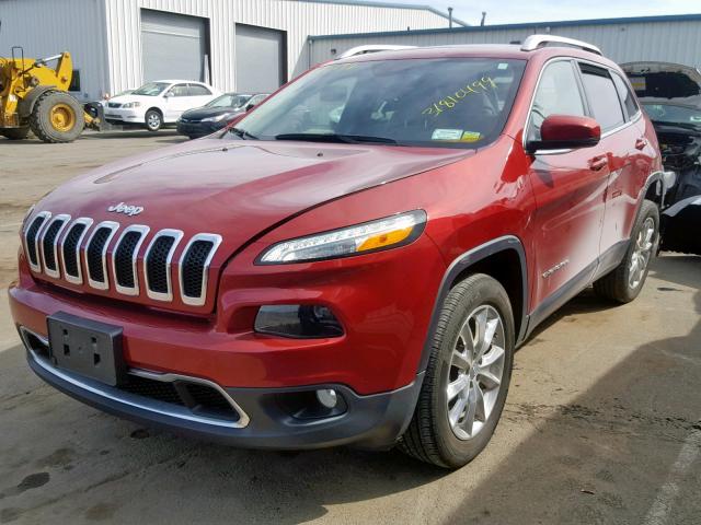 1C4PJMDB0GW259769 - 2016 JEEP CHEROKEE L RED photo 2