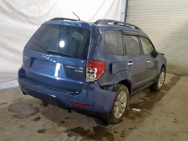 JF2SHAEC2BH744554 - 2011 SUBARU FORESTER L BLUE photo 4