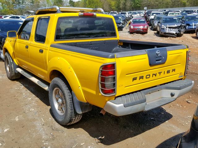 1N6ED27TX3C421875 - 2003 NISSAN FRONTIER C YELLOW photo 3