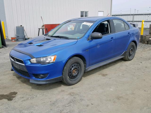 JA32U8FW2BU039027 - 2011 MITSUBISHI LANCER GTS BLUE photo 2