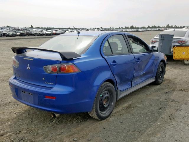 JA32U8FW2BU039027 - 2011 MITSUBISHI LANCER GTS BLUE photo 4