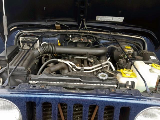 1J4FA39S22P770458 - 2002 JEEP WRANGLER / BLUE photo 7