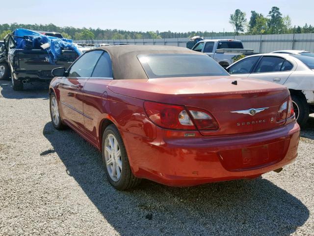 1C3LC55R38N643325 - 2008 CHRYSLER SEBRING TO RED photo 3