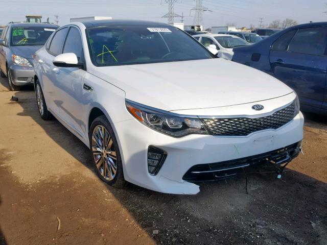 5XXGV4L25JG206192 - 2018 KIA OPTIMA SXL WHITE photo 1