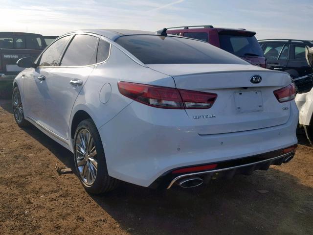 5XXGV4L25JG206192 - 2018 KIA OPTIMA SXL WHITE photo 3