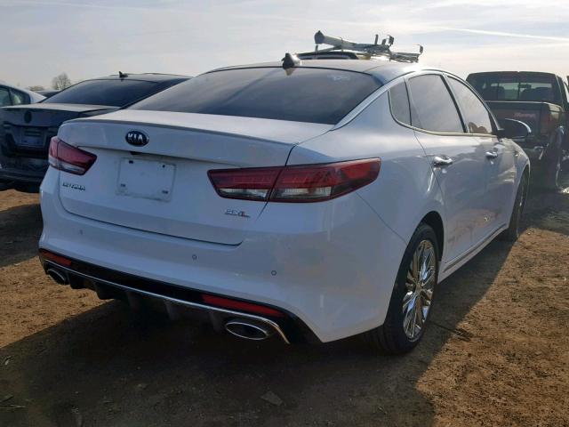 5XXGV4L25JG206192 - 2018 KIA OPTIMA SXL WHITE photo 4