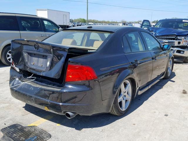 19UUA66276A033267 - 2006 ACURA 3.2TL BLACK photo 4