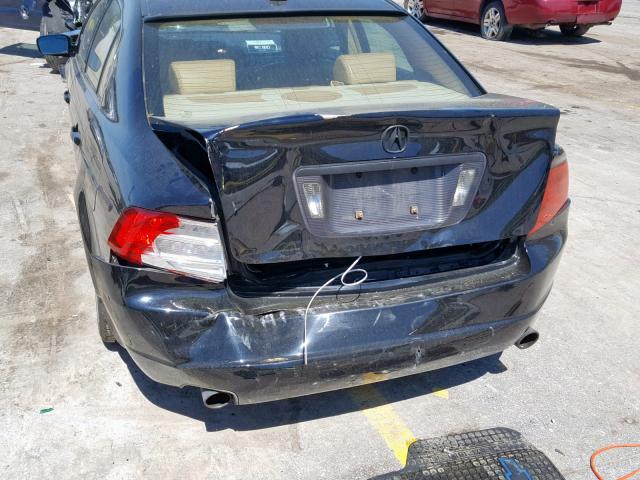 19UUA66276A033267 - 2006 ACURA 3.2TL BLACK photo 9