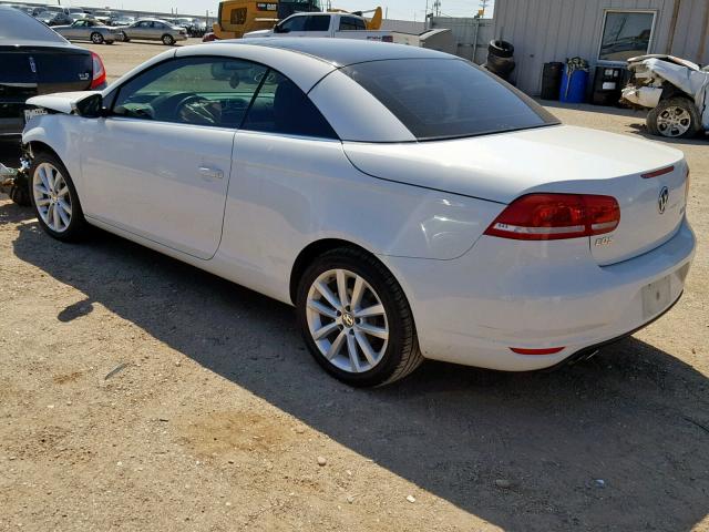 WVWBW8AH2EV001963 - 2014 VOLKSWAGEN EOS KOMFOR WHITE photo 3