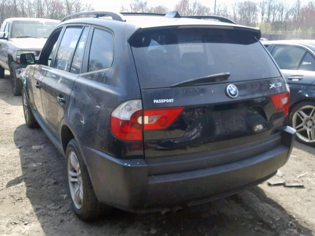 WBXPA93415WD06505 - 2005 BMW X3 3.0I BLACK photo 3