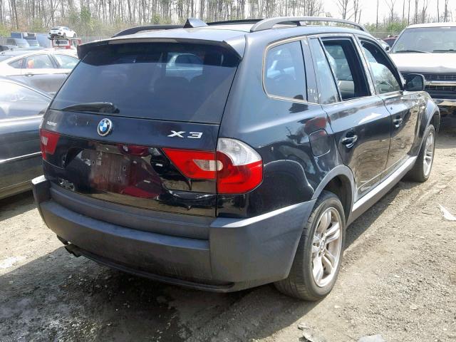 WBXPA93415WD06505 - 2005 BMW X3 3.0I BLACK photo 4