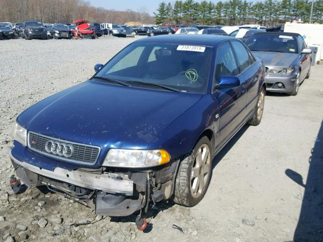 WAURD68D31A141689 - 2001 AUDI S4 2.7 QUA BLUE photo 2