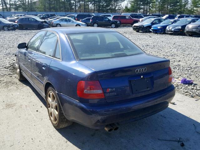 WAURD68D31A141689 - 2001 AUDI S4 2.7 QUA BLUE photo 3