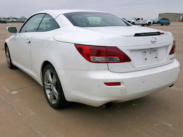 JTHFF2C27C2521578 - 2012 LEXUS IS 250 WHITE photo 3