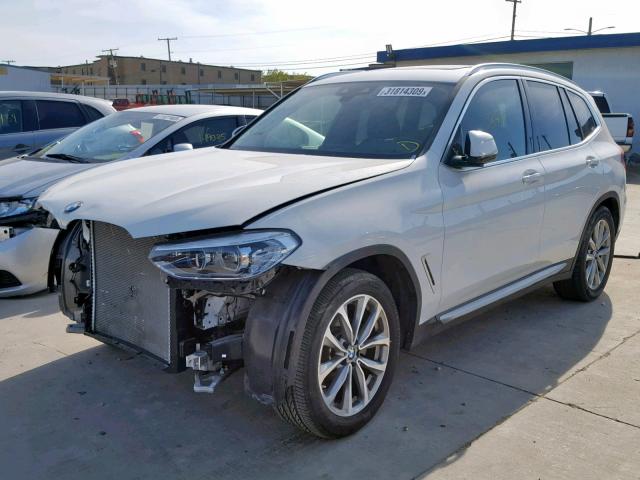 5UXTR7C54KLA48431 - 2019 BMW X3 SDRIVE3 WHITE photo 2