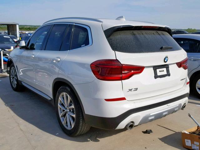 5UXTR7C54KLA48431 - 2019 BMW X3 SDRIVE3 WHITE photo 3