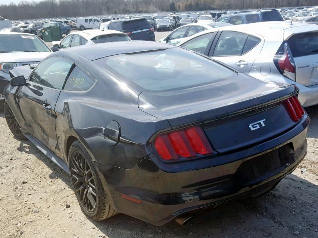 1FA6P8CF7H5264390 - 2017 FORD MUSTANG GT BLACK photo 3