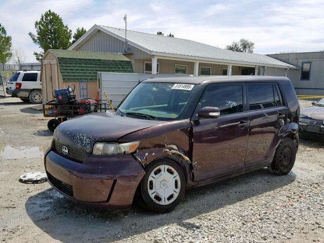JTLKE50E991075424 - 2009 TOYOTA SCION XB MAROON photo 2