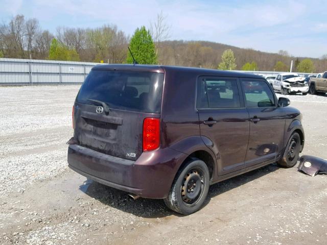 JTLKE50E991075424 - 2009 TOYOTA SCION XB MAROON photo 4