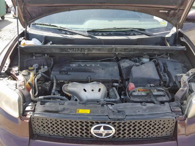 JTLKE50E991075424 - 2009 TOYOTA SCION XB MAROON photo 7