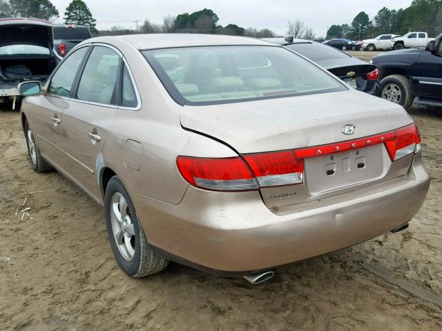 KMHFC46F97A138592 - 2007 HYUNDAI AZERA SE GOLD photo 3