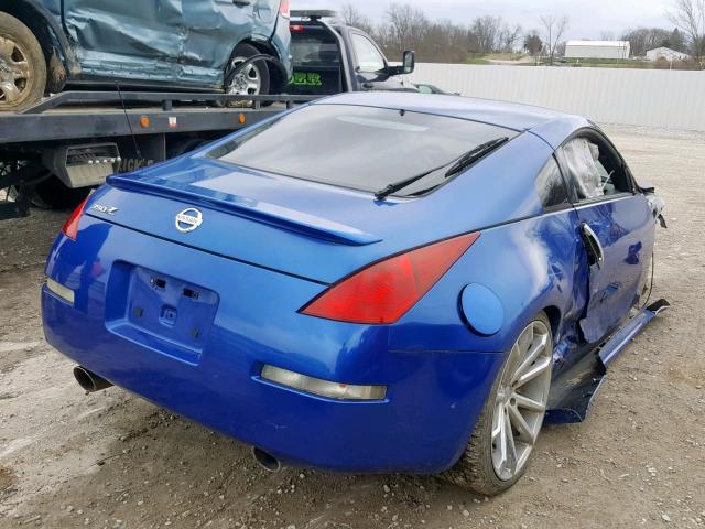 JN1AZ34EX5M652502 - 2005 NISSAN 350Z COUPE BLUE photo 4