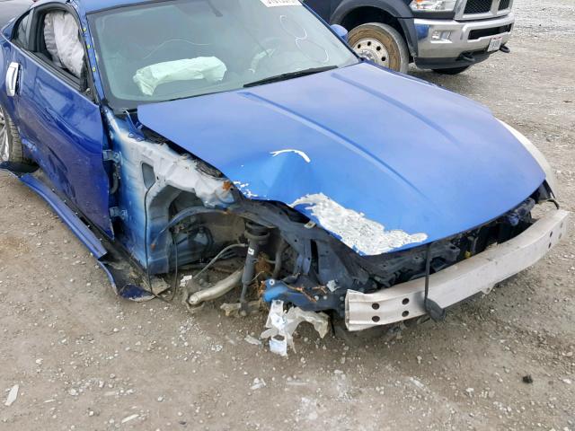 JN1AZ34EX5M652502 - 2005 NISSAN 350Z COUPE BLUE photo 9