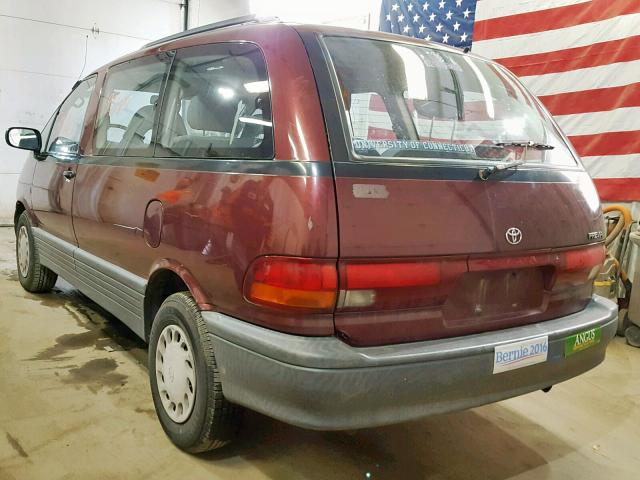 JT3AC11R4P1084542 - 1993 TOYOTA PREVIA DX BURGUNDY photo 3