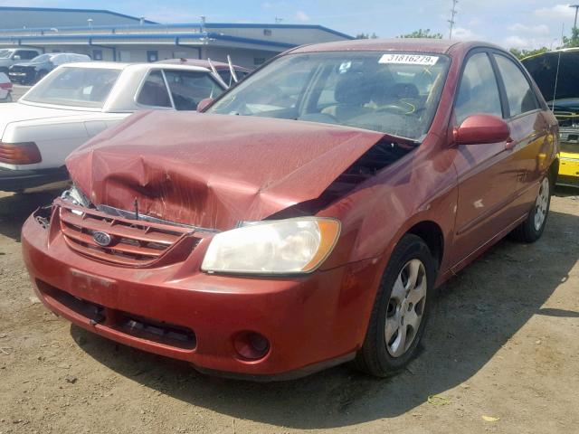 KNAFE122065206850 - 2006 KIA NEW SPECTR RED photo 2