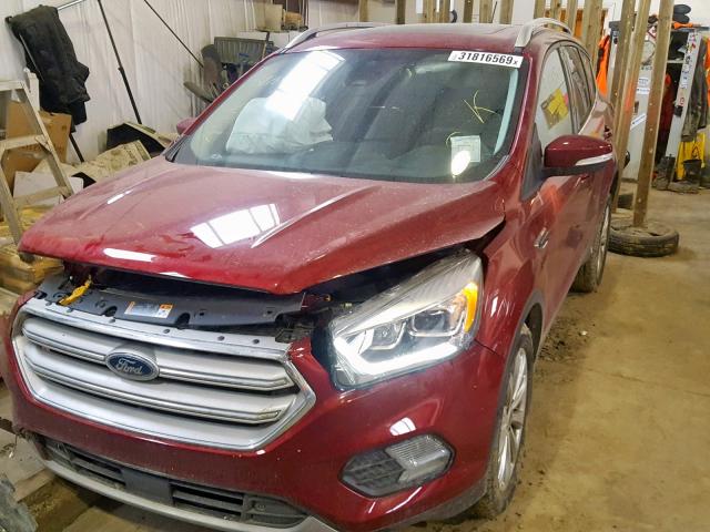 1FMCU9J97JUA92961 - 2018 FORD ESCAPE TIT RED photo 2