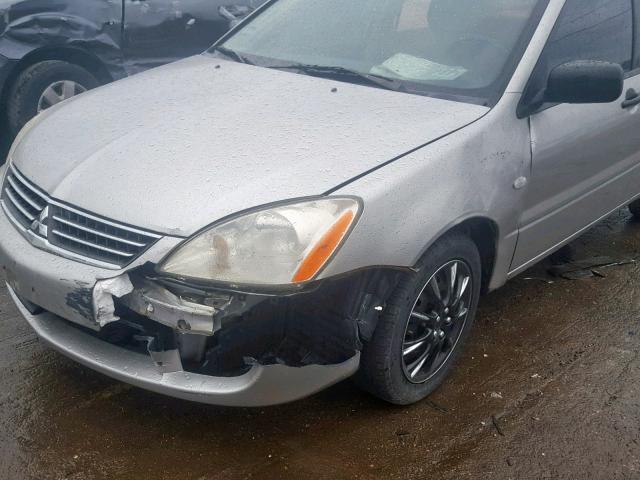 JA3AJ26E26U070566 - 2006 MITSUBISHI LANCER ES SILVER photo 9