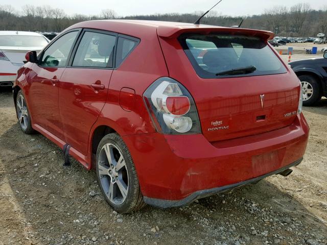 5Y2SN67089Z422917 - 2009 PONTIAC VIBE GT RED photo 3