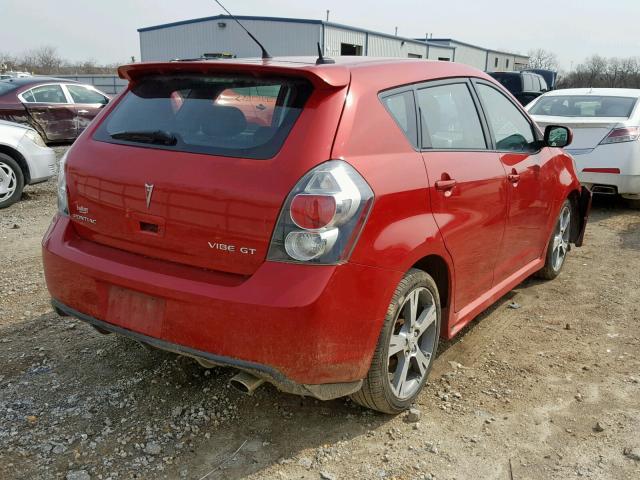 5Y2SN67089Z422917 - 2009 PONTIAC VIBE GT RED photo 4