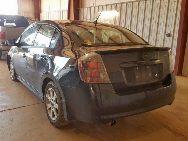 3N1AB6AP5CL645492 - 2012 NISSAN SENTRA 2.0 BLACK photo 3