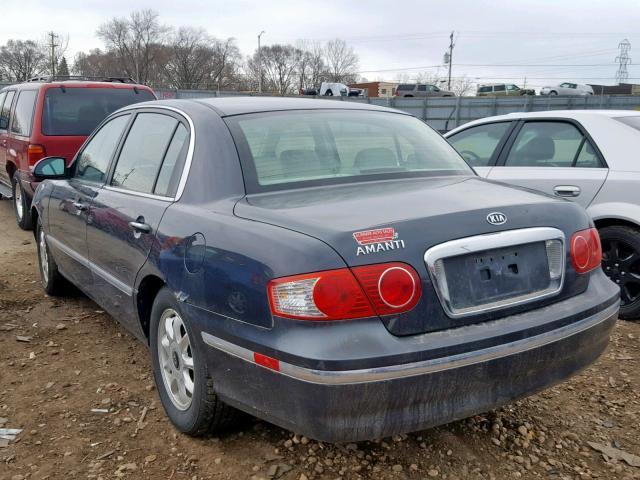 KNALD124645045263 - 2004 KIA AMANTI GRAY photo 3