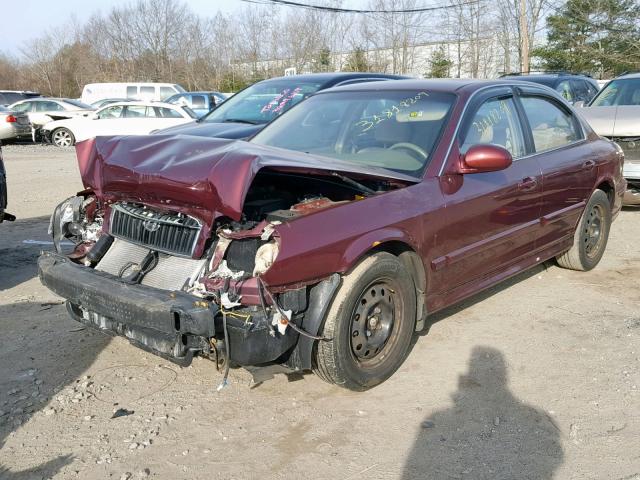 KMHWF25S13A755425 - 2003 HYUNDAI SONATA GL BURGUNDY photo 2