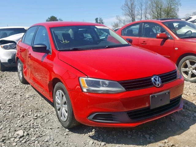 3VW2K7AJ7EM214603 - 2014 VOLKSWAGEN JETTA BASE RED photo 1