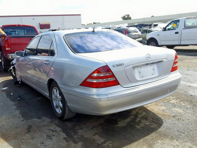 WDBNG75JX1A215469 - 2001 MERCEDES-BENZ S 500 SILVER photo 3