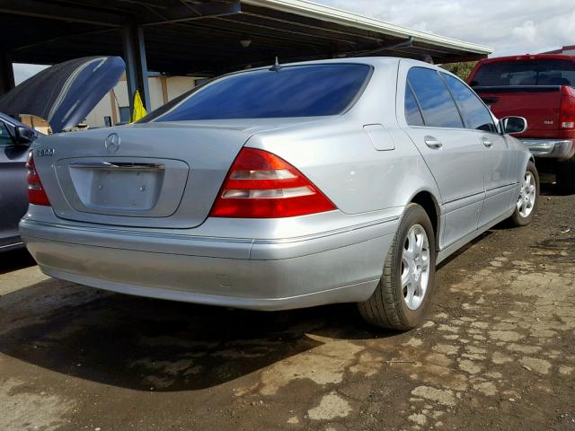 WDBNG75JX1A215469 - 2001 MERCEDES-BENZ S 500 SILVER photo 4