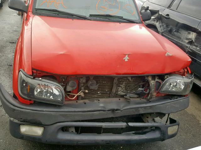 5TENL42NX1Z729704 - 2001 TOYOTA TACOMA RED photo 9