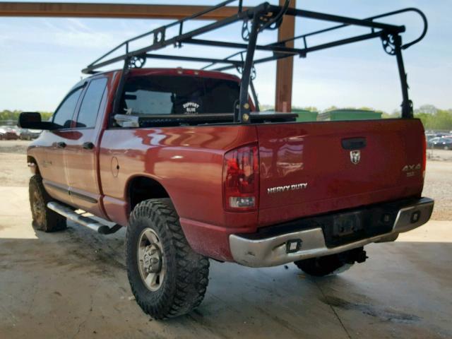 1D7KS28C56J182929 - 2006 DODGE RAM 2500 S RED photo 3