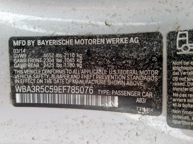 WBA3R5C59EF785076 - 2014 BMW 435 XI  photo 10